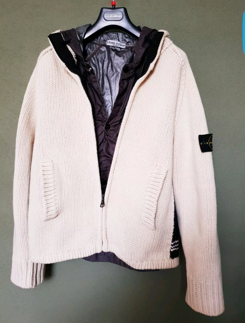 Photograph of Stone Island Dutch Rope Hooded Cardigan