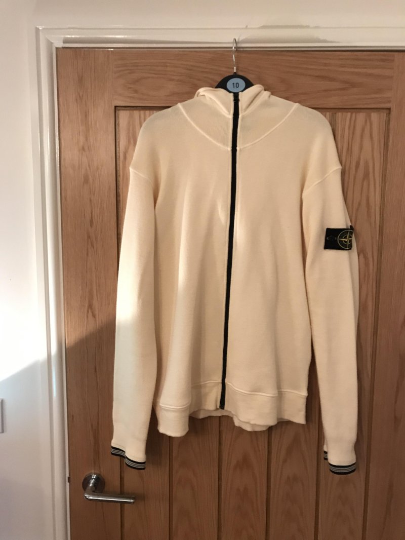 Photograph of Stone Island Zipped Knitted Hoodie