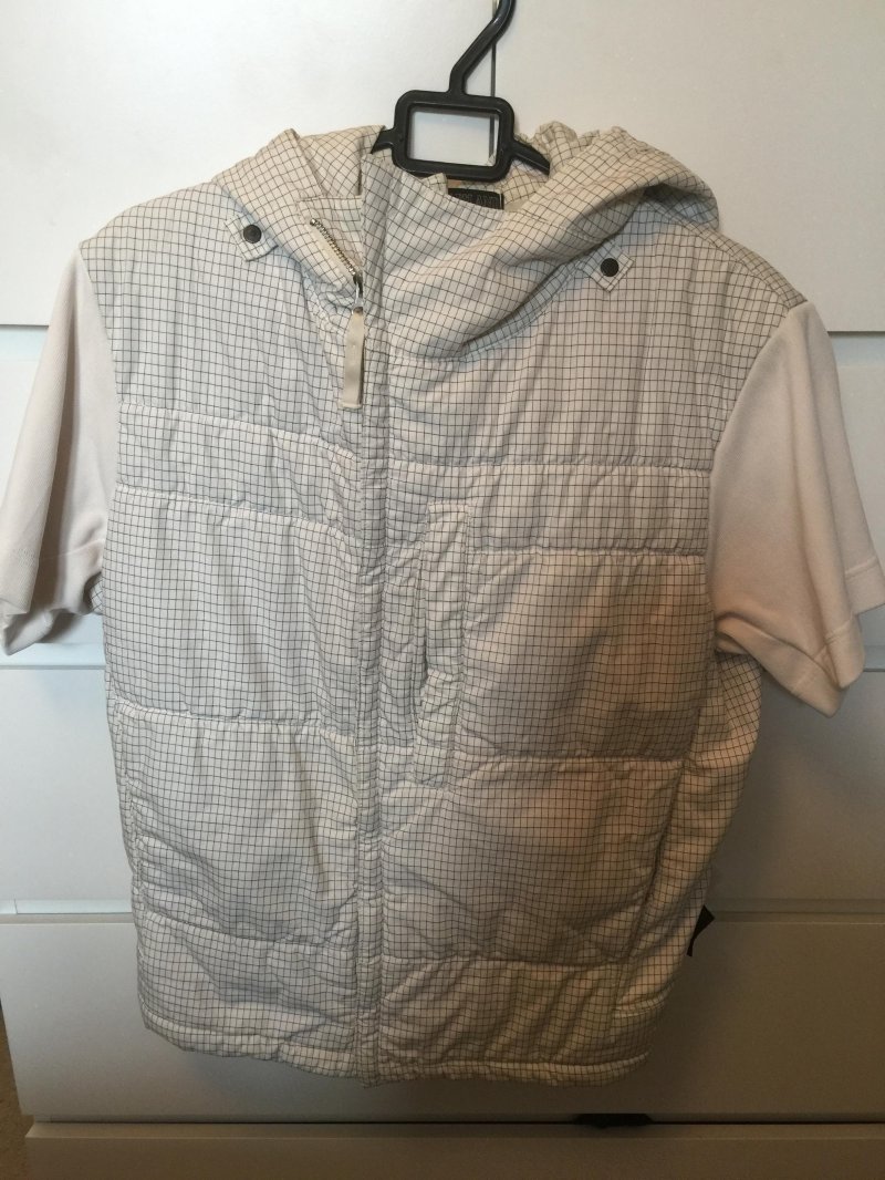 Photograph of Stone Island Shadow Project Short Sleeved Check Gillet