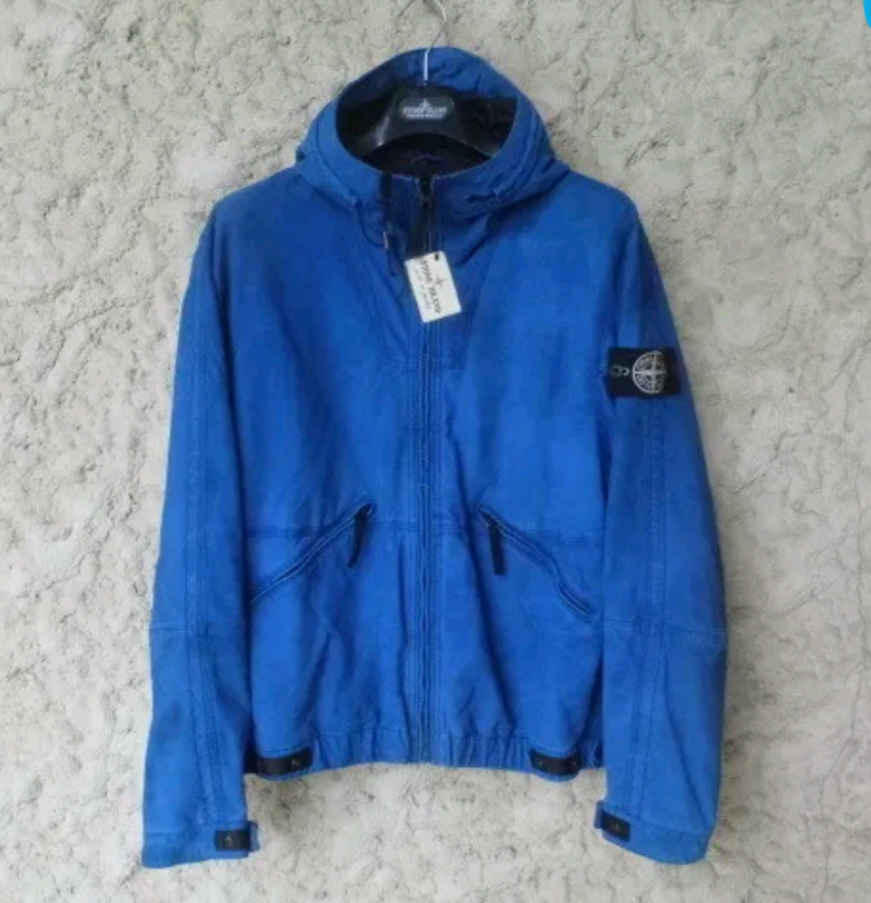 Photograph of Stone Island Leather Hooded Jacket