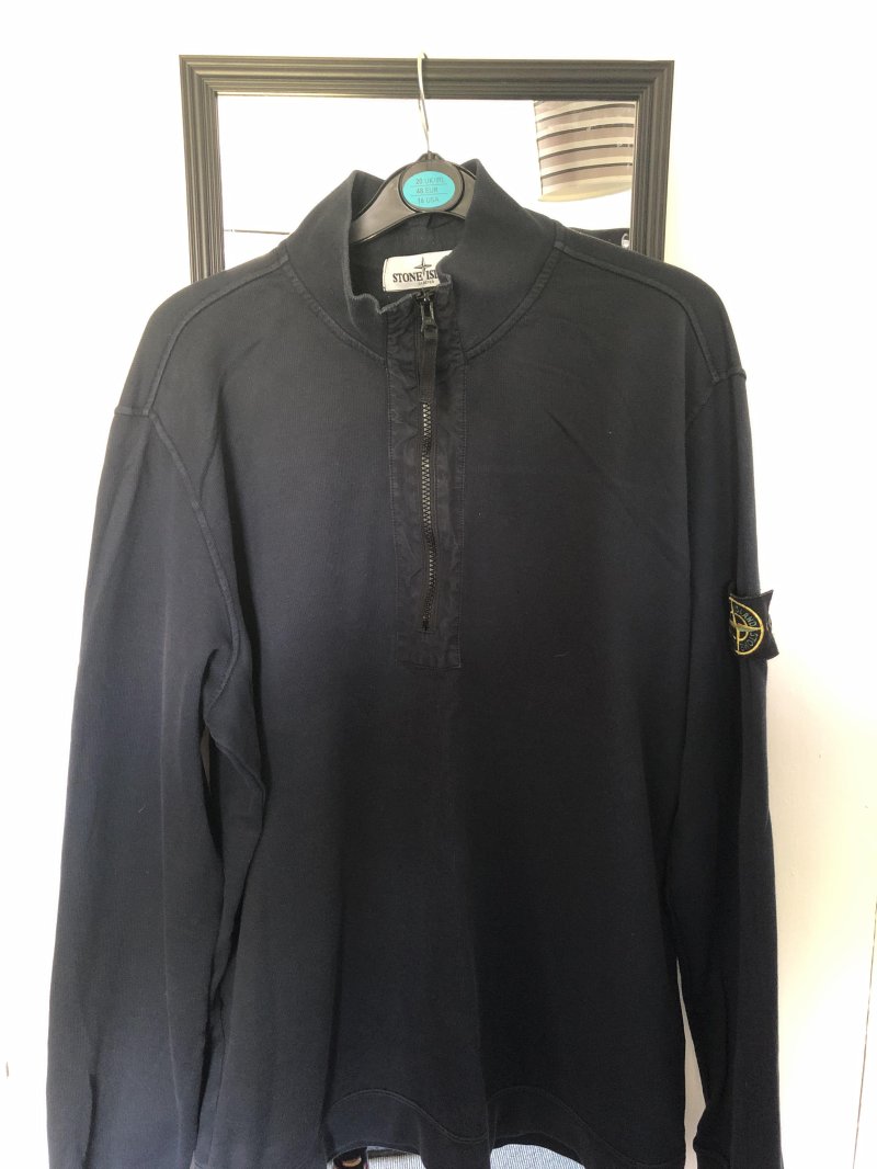 Photograph of Stone Island Garment Dyed Half Zip Sweatshirt