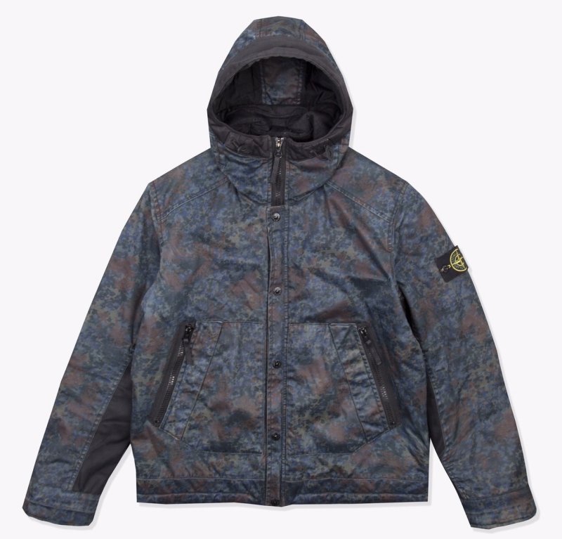 Photograph of Stone Island Raso Gommato Camo Print-OVD