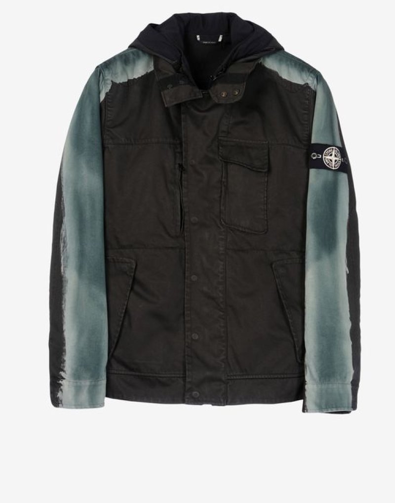 Photograph of Stone Island Raso Gommato Faded Hand Colouring