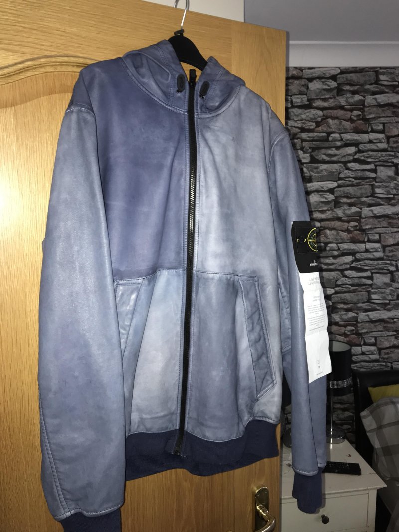 Photograph of Stone Island Lightweight Leather Felpa