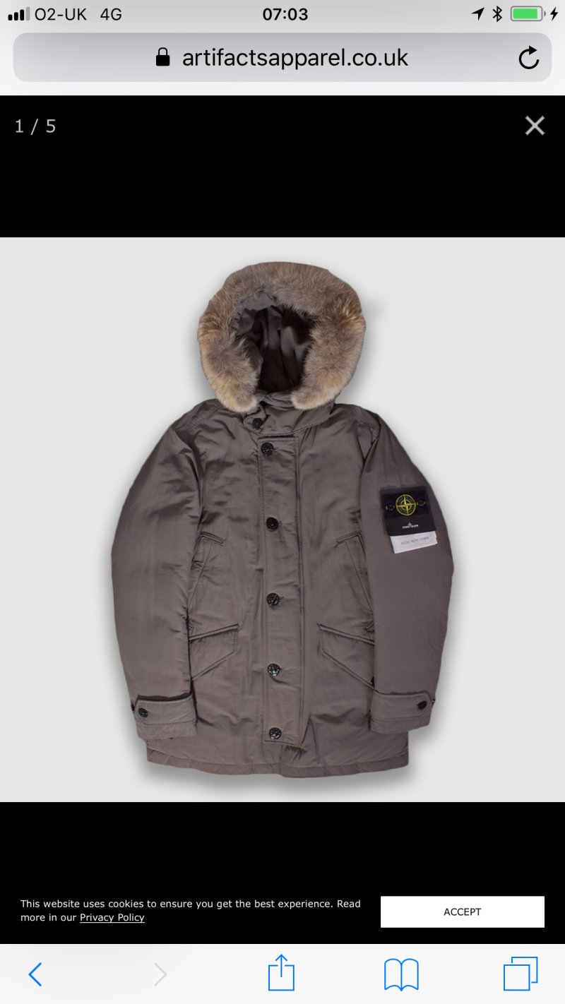 Photograph of Stone Island Micro Reps Down Jacket
