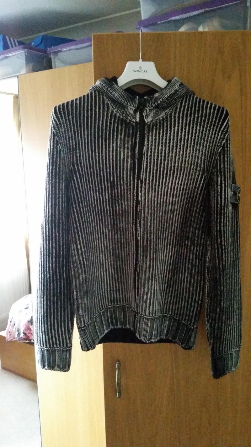 Photograph of Stone Island Hand Corrosion Hooded Knit