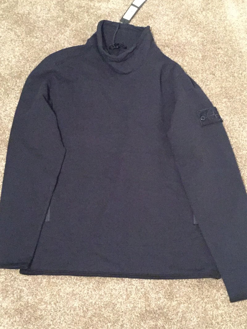 Photograph of Stone Island Ghost Funnel Neck Sweater Navy Large