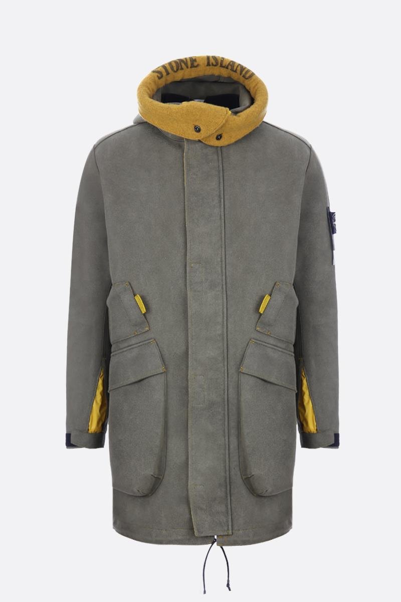 Photograph of Stone Island Man Made Suede Fabric Parka
